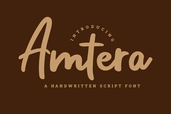 Amtera: A Bold and Casual Handwritten Font for Creative Branding