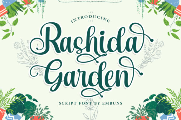 Bring Elegance to Your Handmade Creations with Rashida Garden Font