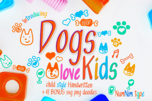 Bring Joy to Your Handmade Creations with Dogs Love Kids Font