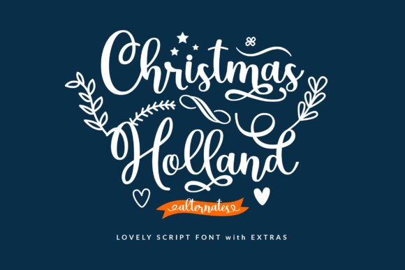 Christmas Holland: A Charming Handwritten Font for Web Design