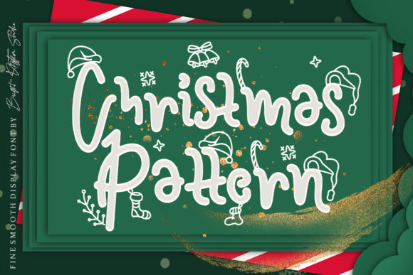 Christmas Pattern: A Festive Font for Editorial Delight