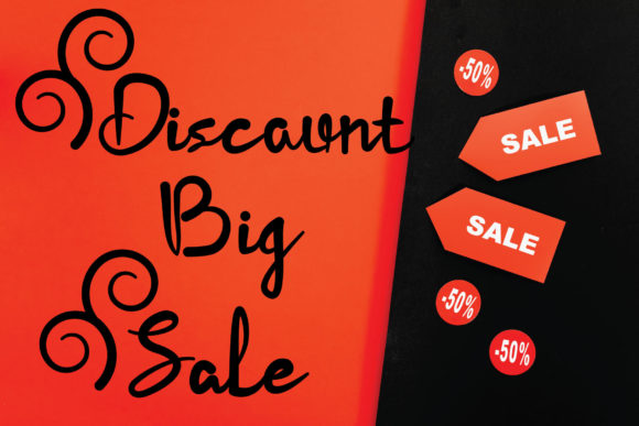 Discount Big Sale: A Charming Handwritten Font for Editorial Design