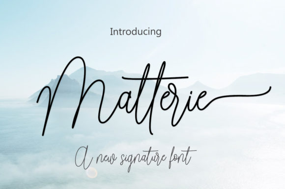 Discover the Elegance of Matterie: A Handwritten Font for Crafters