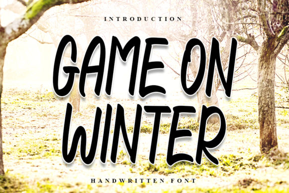 Game on Winter: A Cheerful Handwritten Font for Creative Projects