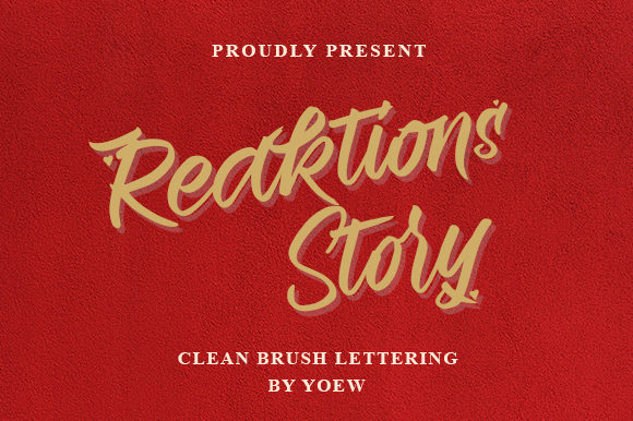 Reaktions Story: A Bold and Dynamic Handwritten Font
