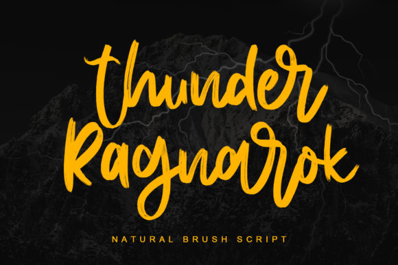 Thunder Ragnarok: A Bold Script Font for Creative Campaigns