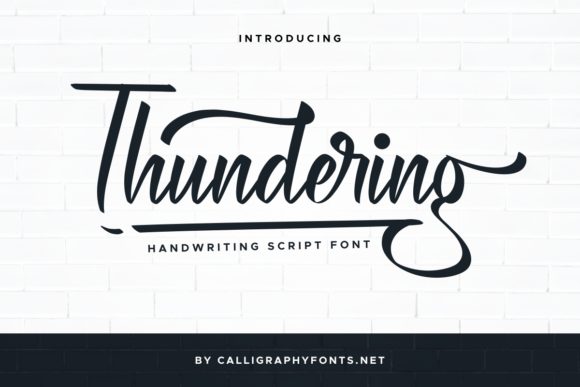 Thundering: A Sweet and Friendly Handwritten Font for Creative Projects